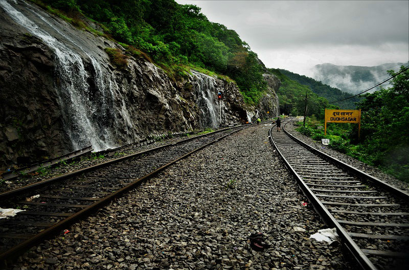 Dudhsagar railway station on Dudhsagar Waterfall Trek