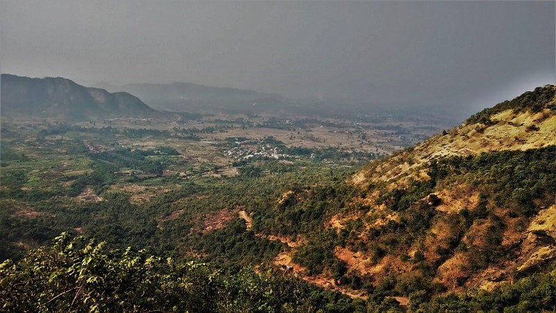 Lush green valleys as seen on Kalavantin Durg Trek
