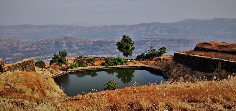 Small water body as seen on Rajgad Fort Trek